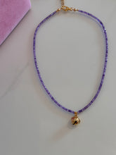 Load image into Gallery viewer, Amethyst Necklace With Bow or Bell Pendant