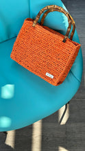 Load image into Gallery viewer, Bamboo Handbag With Colorful Raffia - Jeleja