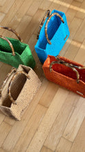 Load image into Gallery viewer, Bamboo Handbag With Colorful Raffia - Jeleja