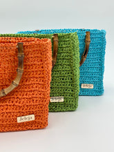 Load image into Gallery viewer, Bamboo Handbag With Colorful Raffia - Jeleja