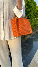 Load image into Gallery viewer, Bamboo Handbag With Colorful Raffia - Jeleja