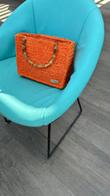 Load image into Gallery viewer, Bamboo Handbag With Colorful Raffia - Jeleja