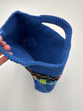 Load image into Gallery viewer, Blue Bag With Cotton Tassels - Jeleja