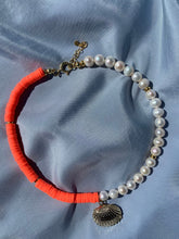 Load image into Gallery viewer, Colorful Necklace With Seashell Pendant & Pearls - Jeleja