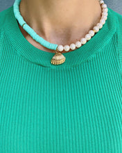Load image into Gallery viewer, Colorful Necklace With Seashell Pendant & Pearls - Jeleja