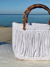 Load image into Gallery viewer, Crochet Bag With Fringes And Bamboo Handles - Jeleja