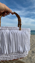 Load image into Gallery viewer, Crochet Bag With Fringes And Bamboo Handles - Jeleja