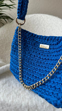 Load image into Gallery viewer, Crochet Bag With Lilac / Blue Recycled Cotton - Jeleja