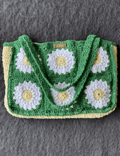 Load image into Gallery viewer, Green, White & Yellow Granny Bag - Jeleja