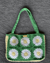 Load image into Gallery viewer, Green, White & Yellow Granny Bag - Jeleja