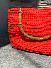 Load image into Gallery viewer, Handmade Bag With Coral Recycled Cotton And Bamboo Handles - Jeleja