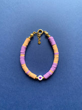 Load image into Gallery viewer, Handmade Bracelet With Colorful Heishi Beads And Gold Plated Details - Jeleja