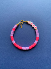 Load image into Gallery viewer, Handmade Bracelet With Colorful Heishi Beads And Gold Plated Details - Jeleja