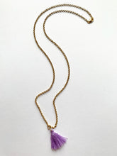 Load image into Gallery viewer, Lilac Tassel Necklace - Jeleja