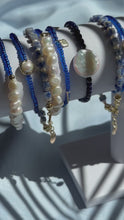 Load and play video in Gallery viewer, Bracelet With Blue Beads And Pearls