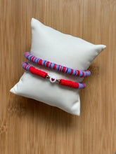 Load image into Gallery viewer, Red, Denim And Heart Bracelet - Jeleja