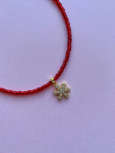 Load image into Gallery viewer, Red Necklace With Snowflake Pendant - Jeleja