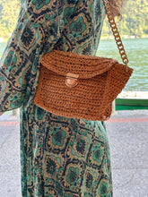 Load image into Gallery viewer, Shoulder Bag With Caramel Raffia - Jeleja
