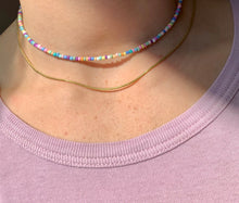 Load image into Gallery viewer, Necklace - Choker With Multicolor Pastel Beads