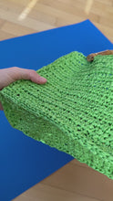 Load and play video in Gallery viewer, Bamboo Handbag With Colorful Raffia