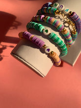 Load image into Gallery viewer, Handmade Bracelet With Colorful Heishi Beads And Gold Plated Details