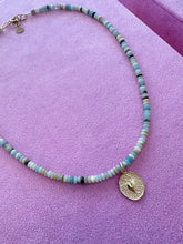 Load image into Gallery viewer, Quartz necklace with heart pendant in gold-plated 925 silver
