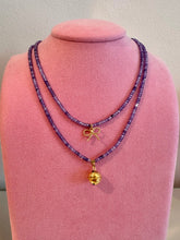 Load image into Gallery viewer, Amethyst necklaces with bow pendant or with bell pendant 
