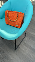 Load image into Gallery viewer, Bamboo Handbag With Colorful Raffia - Jeleja
