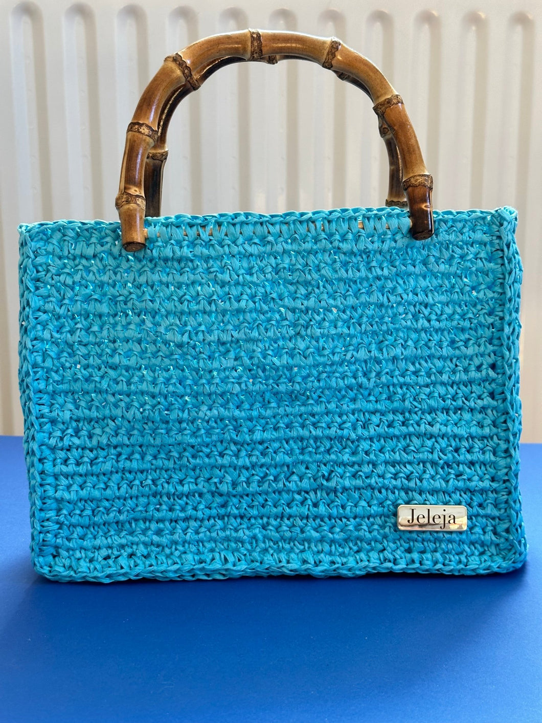 Bamboo Handbag With Colorful Raffia - Jeleja