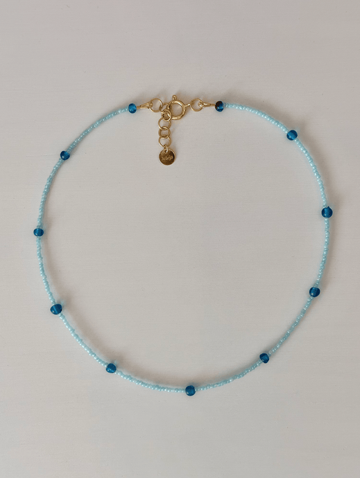 Blue Beaded Necklace - Jeleja