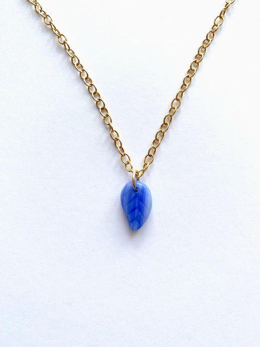 Blue Leaf Necklace - Jeleja