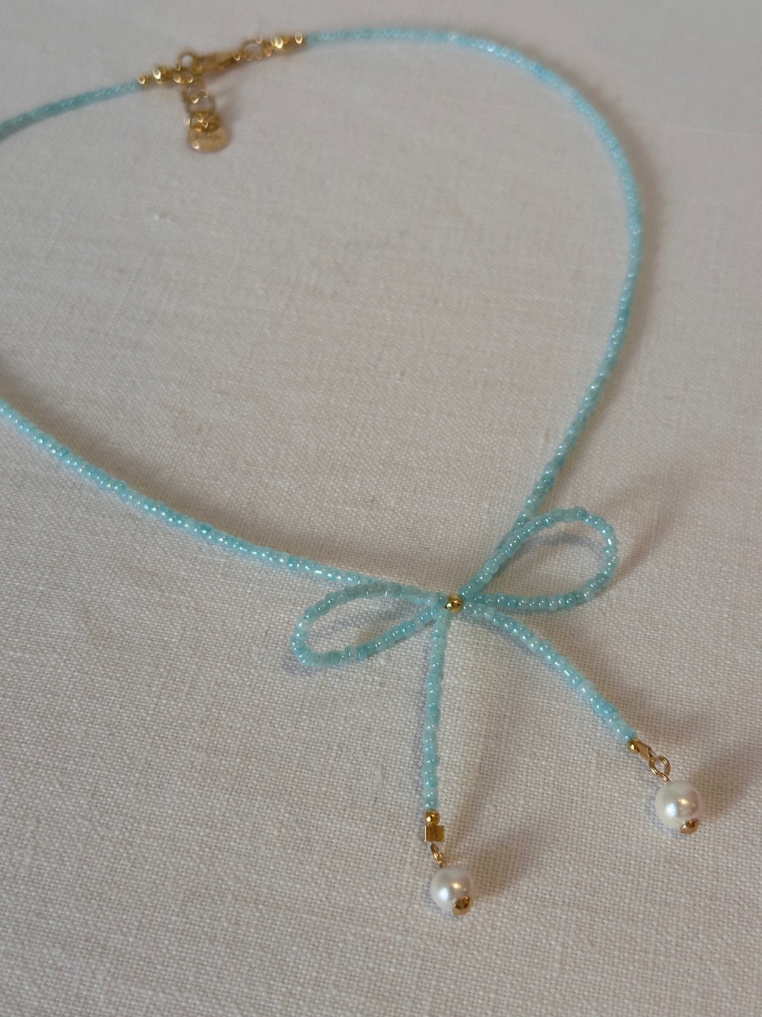 Bow Necklace With Beads – Jeleja