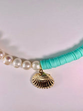 Load image into Gallery viewer, Colorful Necklace With Seashell Pendant &amp; Pearls - Jeleja
