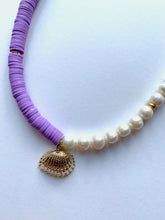 Load image into Gallery viewer, Colorful Necklace With Seashell Pendant &amp; Pearls - Jeleja
