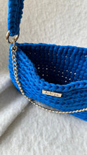 Load image into Gallery viewer, Crochet Bag With Lilac / Blue Recycled Cotton - Jeleja
