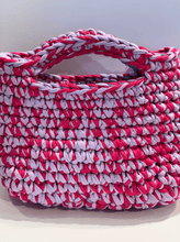 Load image into Gallery viewer, Crochet Bag With Lilac &amp; Pink Recycled Cotton - Jeleja
