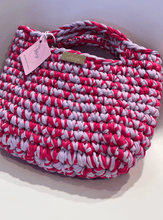 Load image into Gallery viewer, Crochet Bag With Lilac &amp; Pink Recycled Cotton - Jeleja
