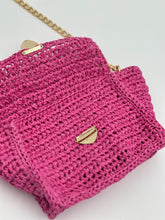 Load image into Gallery viewer, Crossbody Bag With Pink Raffia - Jeleja
