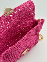 Load image into Gallery viewer, Crossbody Bag With Pink Raffia - Jeleja
