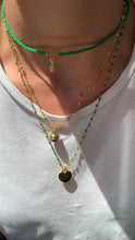 Load image into Gallery viewer, Green Necklace With Golden Heart Pendant - Jeleja
