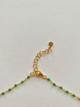 Load image into Gallery viewer, Green Necklace With Golden Heart Pendant - Jeleja
