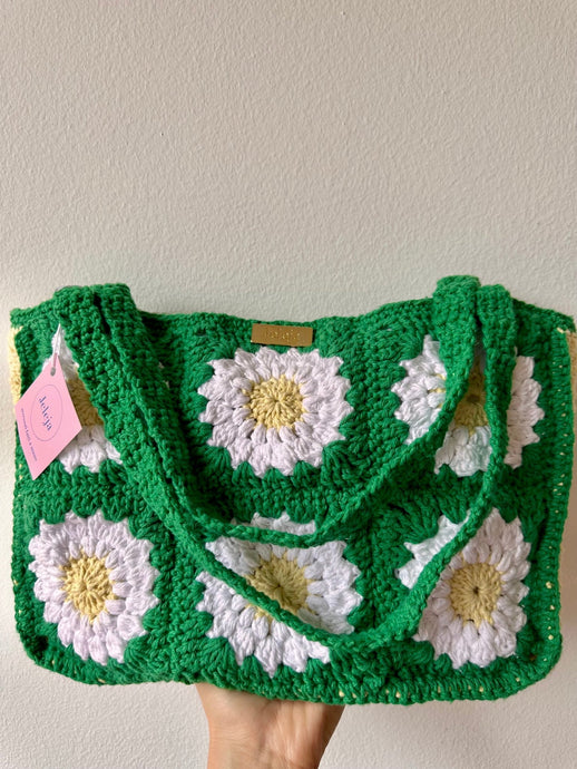 Green, White & Yellow Granny Bag - Jeleja