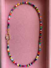 Load image into Gallery viewer, Handmade Multicolor Necklace With White Zircons Clasp - Jeleja
