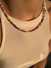 Load image into Gallery viewer, Handmade Multicolor Necklace With White Zircons Clasp - Jeleja
