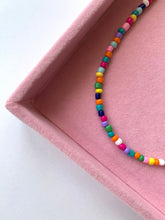 Load image into Gallery viewer, Handmade Multicolor Necklace With White Zircons Clasp - Jeleja
