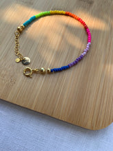 Load image into Gallery viewer, Handmade Rainbow Bracelet With Gold Plated Silver - Jeleja
