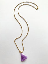 Load image into Gallery viewer, Lilac Tassel Necklace - Jeleja
