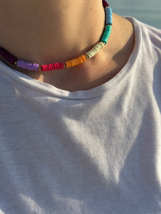 Multicolor Heishi Necklace - Jeleja