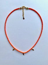 Load image into Gallery viewer, Orange Necklace With Leaves Charms - Jeleja
