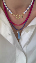 Load and play video in Gallery viewer, Delft Ceramic Necklace
